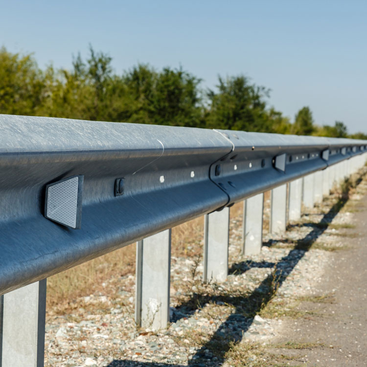 Metal Beam Crush Barrier Testing